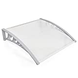Marquesina para Puerta de Entrada, plГЎstico, Aluminio, marquesina en Arco de Escritorio, marquesina, Transparente, toldos para Ventanas (80x120cm)