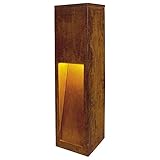 SLV Herrumbre luminaria de pie Rusty Slot 50 / iluminación Caminos, Paredes, entradas, lámpara led de jardín de Exterior / E27 IP44 11 W, Acero FeCSi