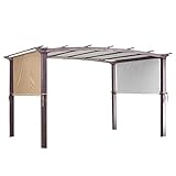 Toldo de repuesto de pérgola,Cubierta superior para pérgola,Cubierta de repuesto universal para estructura curvada de pérgola cubierta de toldo al aire libre