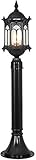 FLBT Lámpara de Columna de luz de Pilar de Patio Impermeable con Paisaje Rural Linterna de jardín de Vidrio Antiguo con lámpara de Columna de Poste Largo Lámpara de pie de Carril perimetral Linte