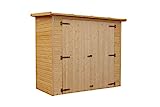 TIMBELA- Caseta de Madera para jardín M348 - Casa de jardín de Pino/Abeto- 123 x 223 cm / 2,1 m²-Construcción de Paneles