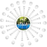 WiDream 20 pcs Marco de Repuesto para Piscina, Piezas de Repuesto para Marco de Piscina, Pasador de Pasador de Repuesto para Piscina, Pool Joint Pins Seals, el Plastico, para Frame&Round Pool