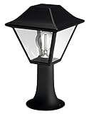 Philips myGarden Alpenglow - Poste de luz, iluminación exterior, bombilla no incluida, casquillo E27, aluminio, color negro