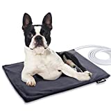 Pecute Manta de Calefacción para Gatos y Perros, Alfombrilla Térmica para Mascotas, Manta Electrica Manta Termica, Temperatura Constante 38-40°, Impermeable, Prevención de Incendios, Anti-mordida