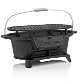 BBQ-TORO Parrilla de Hierro Fundido Estilo Hibachi I Parrillas de Mesa Portátiles I Mini Barbacoa