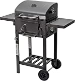 ACTIVA Barbacoa Angular con ruedas para carbón vegetal, de acero inoxidable, para carbón vegetal, de acero inoxidable, para carbón vegetal, de acero inoxidable, gran carbón