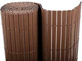 COMERCIAL CANDELA FELPUDOS Y ALFOMBRAS Cañizo PVC Doble Cara con Bridas | Estera de PVC | Resguardo Visual Intimidad para Jardín, Balcón o Terraza | Resistente Color (1_x_3_Metros, MARRÓN)