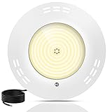 LyLmLe Foco LED Piscina Relleno de Resin, 35W Lámpara Piscina para Superficie extraplano (Equivalente 300W halógena Bombilla), 2800lm, Ángulo 140°, IP68 Impermeable, 12V AC/DC, 3000K Blanco Cálido