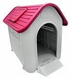 CASETA para Perros Fabricada EN PLÁSTICO DE Calidad, con Puerta Y Ventana DE TEJADO SEGÚN Modelo Medidas (26288 - 87 x 72 x 75 cms - tejado Azul)