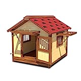 JHKGY Caseta De Madera para Perros De La Perrera Al Aire Libre,Casa para Perros Extra Grande con Puerta para Uso En Interiores Y Exteriores,para Cualquier Perro O Gato,Fácil De Limpiar,XXL
