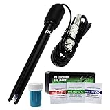Sonda de pH 0-14 Conector BNC, Cable de 300cm para el medidor de PH Monitor Controlador Sensor de prueba, Kit de reemplazo para Acuario Hidroponía Planta Piscina Spa