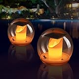 Luz Piscina Solar Flotante, Luz Solar Exterior Decorativa Para Piscina, Luces Piscina Solar Potente IP68 Impermeable, 3Modos Control Remoto Vela Con Led, Para Jardin Balcon Terraza Suelo (2piezas)
