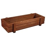 Macetero, interior/exterior de madera, flor de hierba, suculento, macetero, caja de almacenamiento rectangular para jardín en casa