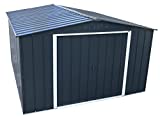 Duramax - caseta cobertizo jardín - ECO ALCOY 10X12 - Metal - color gris antracita
