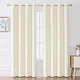 Victree Cortinas de terciopelo para interiores y exteriores, 2 paneles, impermeables, resistentes al viento, con ojales, para pérgola, porche, cubierta, Lanai y cabaña, 150 x 200 cm, color crema