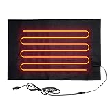 Thrivinger Alfombrilla calefactora eléctrica para perros y gatos, cable USB ajustable, alfombrilla para cama cálida, grande, calentada para mascotas, mantas y caseta para mascotas de gran tamaño