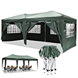 YUEBO Cenador Plegable Carpa 3x6 m Carpas Plegables Impermeables con 6 Paredes,Protección UV Gazebo Plegable Pergolas de Jardin Carpas para Exteriores,Fiestas