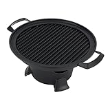 Parrilla Hibachi de Hierro Fundido, Parrilla Portátil Antiadherente de Aluminio Fundido a Presión, Parrilla Portátil de Mesa Japonesa, Parrilla de Carbón Pequeña, Estufa de Parrilla para Barbacoa