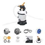 Bestway 58515 | Flowclear – Bomba de filtro de arena para piscinas fuera de la tierra, capacidad 3.028 l/h