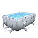 your GEAR Piscina familiar 3 x 2 x 1 m marco de acero para jardín, piscina de acero