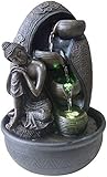 Zen'Light Krishna - Fuente de Interior con Bomba e iluminación LED, Resina, Talla única