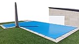 INTERNATIONAL COVER POOL Lona de Invierno para Piscina 10 x 5m más 15 cm por Cada Lado para Anclaje (10,3 x 5,3m) de Color Azul (Exterior) / Negro (Interior) + Saco de Almacenaje de Regalo