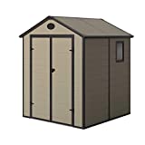 GARDIUN KSP38180 - Caseta de Resina Isabella Crudo/Marrón 3,57 m² Ext. 190x188x225 cm