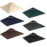 freigarten.de Techo de repuesto para pabellón, 3 x 3 m, arena, antiguo, impermeable, material: Panamá PCV Soft 370 g/m², extra fuerte, modelo 6 (antracita)