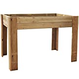 PLANTAWA Mesa de Cultivo Ceres 120, Mesa Rectangular Grande para Huerto Urbano, Mesa de Cultivo Madera, 120 x 80 x 80 cm, Jardinera Exterior para Terraza Jardín Monta tu Huerto Grande