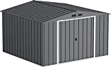 Duramax - caseta cobertizo jardín - ECO JAVEA 10X10 - Metal - color gris antracita