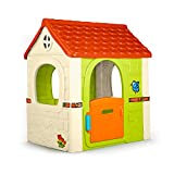 Feber - Fantasy House, casita infantil de juegos con puerta abatible, para jugar al aire libre o en casa, multicolor, casa resistente y de facil montaje, para niños de 2 a 6 años, FAMOSA (800010237)