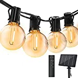 Bomcosy 30M Guirnaldas Luces Exterior Solar con Control Remoto, Guirnalda Luces Regulable, 50+2 LED, 4 Modos Luz, IP44 Impermeable Luces Decorativas para Garden, Jardín, Terraza, Patio