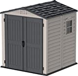 Duramax - caseta cobertizo jardín - STOREMATE PLUS 6x6 - Resina PVC - color gris claro y oscuro - 1.7 x 1.5 x 1.8 metros - incluye suelo