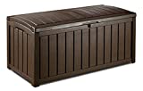 Keter - Arcón exterior Glenwood, Capacidad 390 litros, Color marrón, 128 x 65 x 61 cm