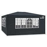 MaxxGarden - Carpa de jardín de 3 x 4 m, protección UV50+, 12 m², 4 Paredes Laterales enrollables, 4 Ventanas, Color Verde