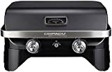 CAMPINGAZ Attitude 2100 LX Barbacoa de gas, barbacoa de mesa portátil con 2 quemadores de acero, 5 kW de potencia , para camping con tapa, termómetro y parrilla de hierro fundido, 2000038741