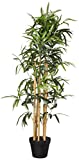 Amazon Basics Planta de bambú artificial con macetero de plástico: 100 cm