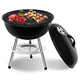 SunJas Barbacoas de Carbón Barbacoas de Carbón Parrilla de Barbacoa de Acero Inoxidable para Jardín Exterior BBQ