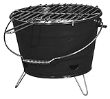 Tarrington House Grill de carbón portátil, Ø 27 cm, negro