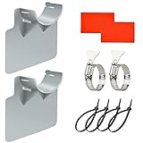 OneNine 2 soportes para manguera de piscina, de plástico, protección contra torceduras, 26 – 38 mm, soporte para tubos de piscina, soporte para manguera de piscina(gris)