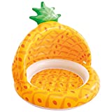 Intex 58414NP - Piscina hinchable infantil con toldo, con forma de piña, piscinas para bebé hinchable 1- 3 años, piscina bebé INTEX, medidas 127x102x69 cm, 45 litros