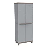 Terry, C-Rattan 3680, Armario 2 Puertas con Divisor Vertical y 3 Estantes. 68x39x170 cm