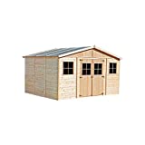 Garaje de Madera Vladimir 13,24 m² Exterior 320x418x188/246 cm