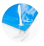 Cubierta de piscina invierno de 12,90x6,90 metros. (En una piscina de 12x6 metros la lona cubrirÃa 45cm sobre todo el contorno de la piscina). Color Azul(exterior)/Negro(interior).