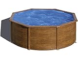 Gre Piscina Imitación Madera Pacific 300x120 cm KIT300W