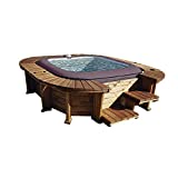 SPA de Madera K2O Royal Beach para 5-7 Personas Cuadrado 271x296x80 cm con Luz LED