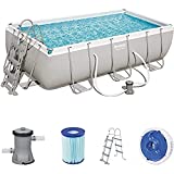 Piscina Desmontable Tubular Bestway Power Steel 404x201x100 cm Depuradora de cartucho de 2.006 litros/hora