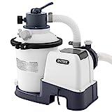 INTEX 55249 - Depuradora de Arena Krystal Clear 3.500 L/H, Para piscinas desmontables de hasta 17.000 L., 4 funciones y sistema de bloqueo