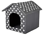 Hobbydog R4 - Caseta para Perro o Gato, Perrera, casa/Cama, diseño de Huellas (60 x 55 x 60 cm)