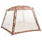 Mogou Carpa para Piscinas, Pergola para Piscinas, Fundas para Piscinas, 590x520x250 cm Camuflaje